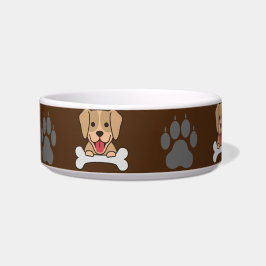 Paw Print Brown Pet Napf