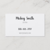 Paw Print Business Card Visitenkarte (Rückseite)