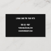 Paw Print Business Card Visitenkarte (Rückseite)