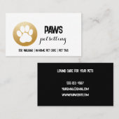 Paw Print Business Card Visitenkarte (Vorne/Hinten)