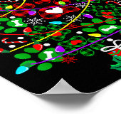 Paw Print Christmas Tree Dog Or Cat For Men Women  Poster (Ecke)