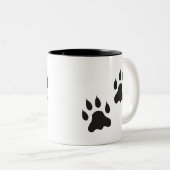 Paw Print Coffee Cup Zweifarbige Tasse (VorderseiteRechts)