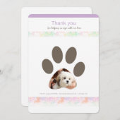 Paw Print danke Ihnen für gekümmert Heimtierverlus (Vorne/Hinten)