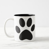 Paw Print Dog Cat Animal Pet Foot Puppy Zweifarbige Tasse (Links)