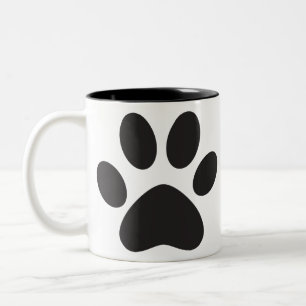 Paw Print Dog Cat Animal Pet Foot Puppy Zweifarbige Tasse