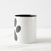 Paw Print Dog Cat Animal Pet Foot Puppy Zweifarbige Tasse (Mittel)