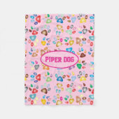 Paw Print Dog Fleece Blanket (Vorderseite)