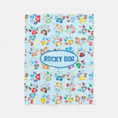 Paw Print Dog Fleece Blanket (Vorderseite)