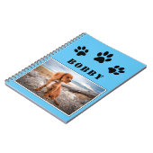 Paw Print Dog or Pet Photo and Name Notizblock (Linke Seite)