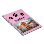Paw Print Dog Pet Photo and Name Notizblock (Rechte Seite)
