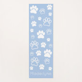 Paw Print Doga-Modern-Calming Blue Yoga Mat Yogamatte (Vorderseite)
