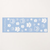 Paw Print Doga-Modern-Calming Blue Yoga Mat Yogamatte (Vorderseite (Horizontal))
