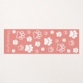 Paw Print Doga-Modern, monogram-konfektionierte Ko Yogamatte (Vorderseite (Horizontal))