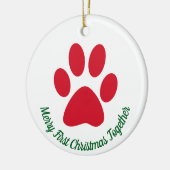 Paw Print First Christmas Gemeinsam Ornament (Links)