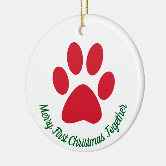 Paw Print First Christmas Gemeinsam Ornament (Links)