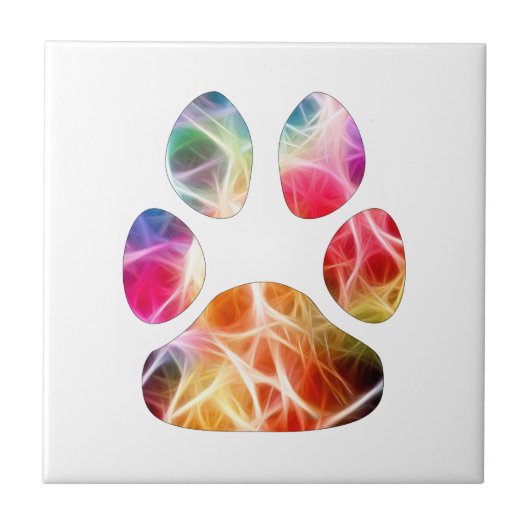 Paw Print Fliese (Vorderseite)