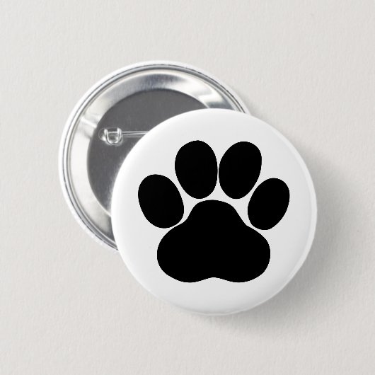 Paw Print for Pet Lover Button (Vorne & Hinten)