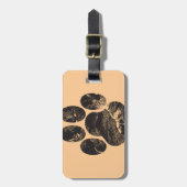Paw Print Gepäckanhänger (Vorderseite vertikal)