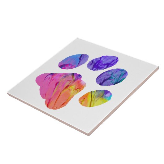 Paw Print - Geschenke für Hundeliebhaber Fliese (Seite)