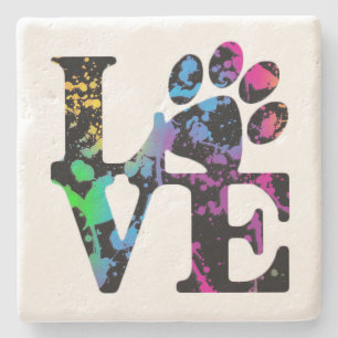 Paw Print - Geschenke für Hundeliebhaber Steinuntersetzer