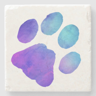 Paw Print - Geschenke für Hundeliebhaber Steinuntersetzer