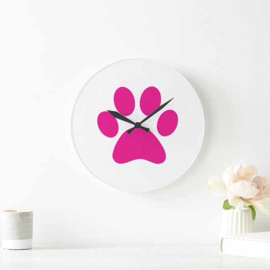 Paw Print      Große Wanduhr (Zuhause)