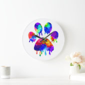 Paw Print Große Wanduhr (Zuhause)
