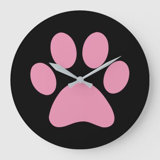 Paw Print Große Wanduhr (Vorderseite)