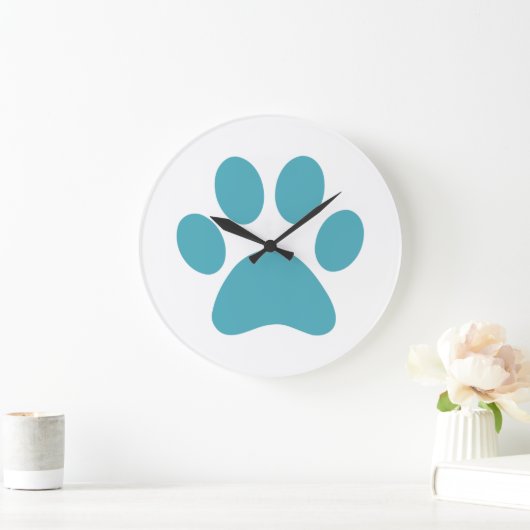 Paw Print Große Wanduhr (Zuhause)