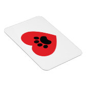 Paw Print Heart Magnet (Rechte Seite)