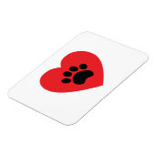 Paw Print Heart Magnet (Linke Seite)