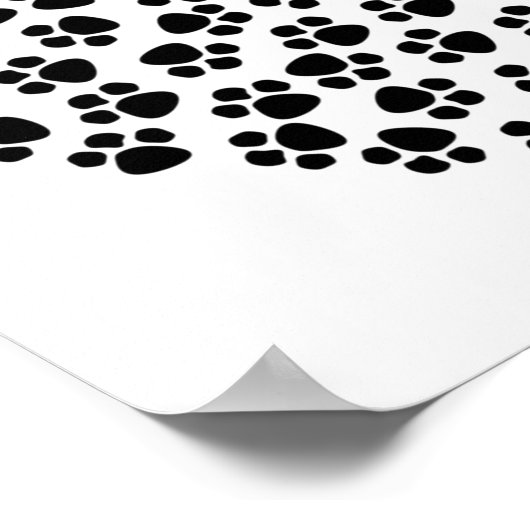 Paw Print Heart Poster (Ecke)