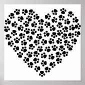 Paw Print Heart Poster (Vorne)