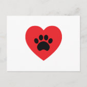 Paw Print Heft Postcard Postkarte (Vorderseite)