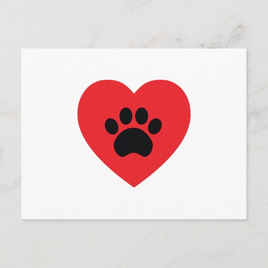 Paw Print Heft Postcard Postkarte (Vorderseite)