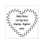 Paw Print Heftadresse Permastempel (Design)