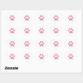 Paw Print Herz-Aufkleber (Blatt)