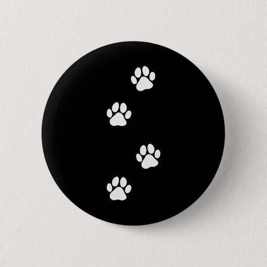 Paw Print Hund Katze Pet Lover Button (Vorderseite)