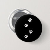 Paw Print Hund Katze Pet Lover Button (Vorne & Hinten)