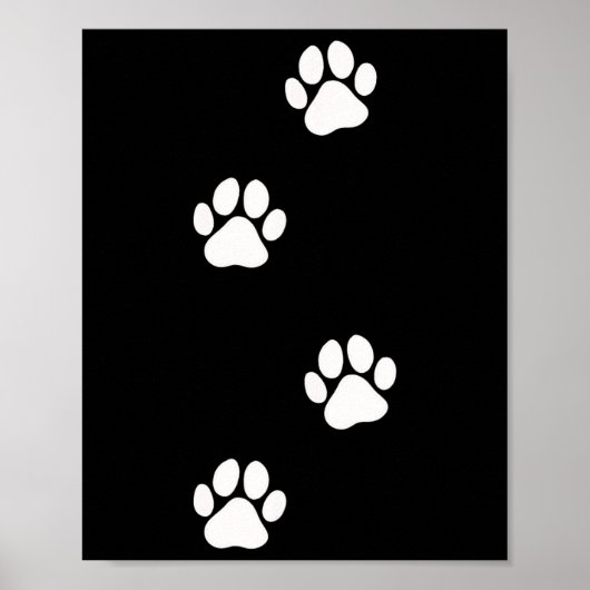 Paw Print Hund Katze Pet Lover Poster (Vorne)