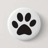 Paw Print Hund Katze Tier Füßchen Welpe Button (Vorderseite)