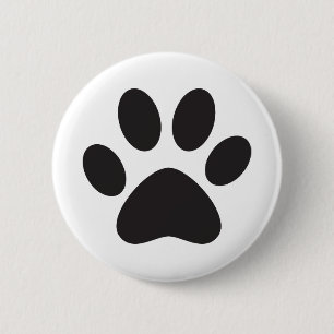 Paw Print Hund Katze Tier Füßchen Welpe Button