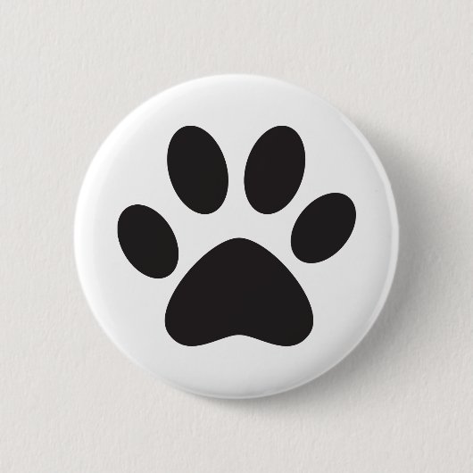 Paw Print Hund Katze Tier Füßchen Welpe Button (Vorderseite)