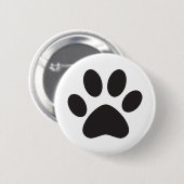 Paw Print Hund Katze Tier Füßchen Welpe Button (Vorne & Hinten)