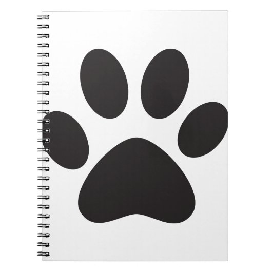 Paw Print Hund Katze Tier Füßchen Welpe Notizblock (Vorderseite)