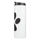 Paw Print Hund Katze Tier Füßchen Welpe Thermosbecher (Nach rechts gedreht)