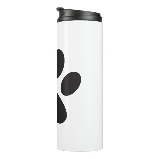 Paw Print Hund Katze Tier Füßchen Welpe Thermosbecher (Nach rechts gedreht)