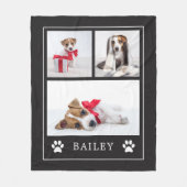 Paw Print | Hund oder Welpe mit mehreren Fotos Fleecedecke (Vorderseite)