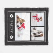 Paw Print | Hund oder Welpe mit mehreren Fotos Fleecedecke (Vorderseite (Horizontal))