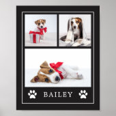 Paw Print | Hund oder Welpe mit mehreren Fotos Poster (Vorne)